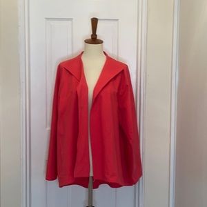 Lafayette 148 open oversized blazer salmon